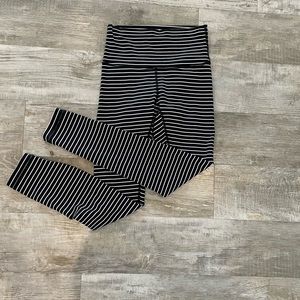 Lululemon Striped Wunder Under Leggings 🍋🍋🍋
